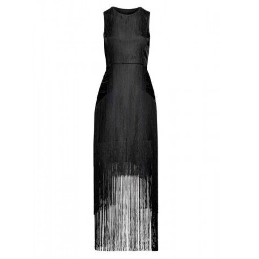 H&M Collection Black Fringe Dress